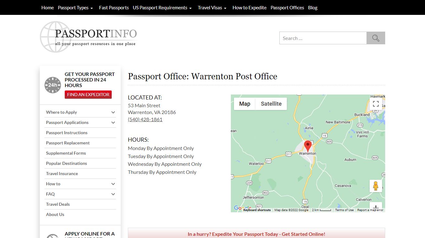 Passport Office: Warrenton Post Office